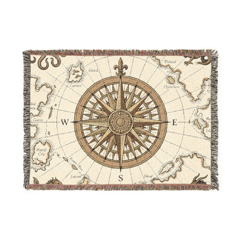 The Cartographer's Chart — Woven Throw Blanket