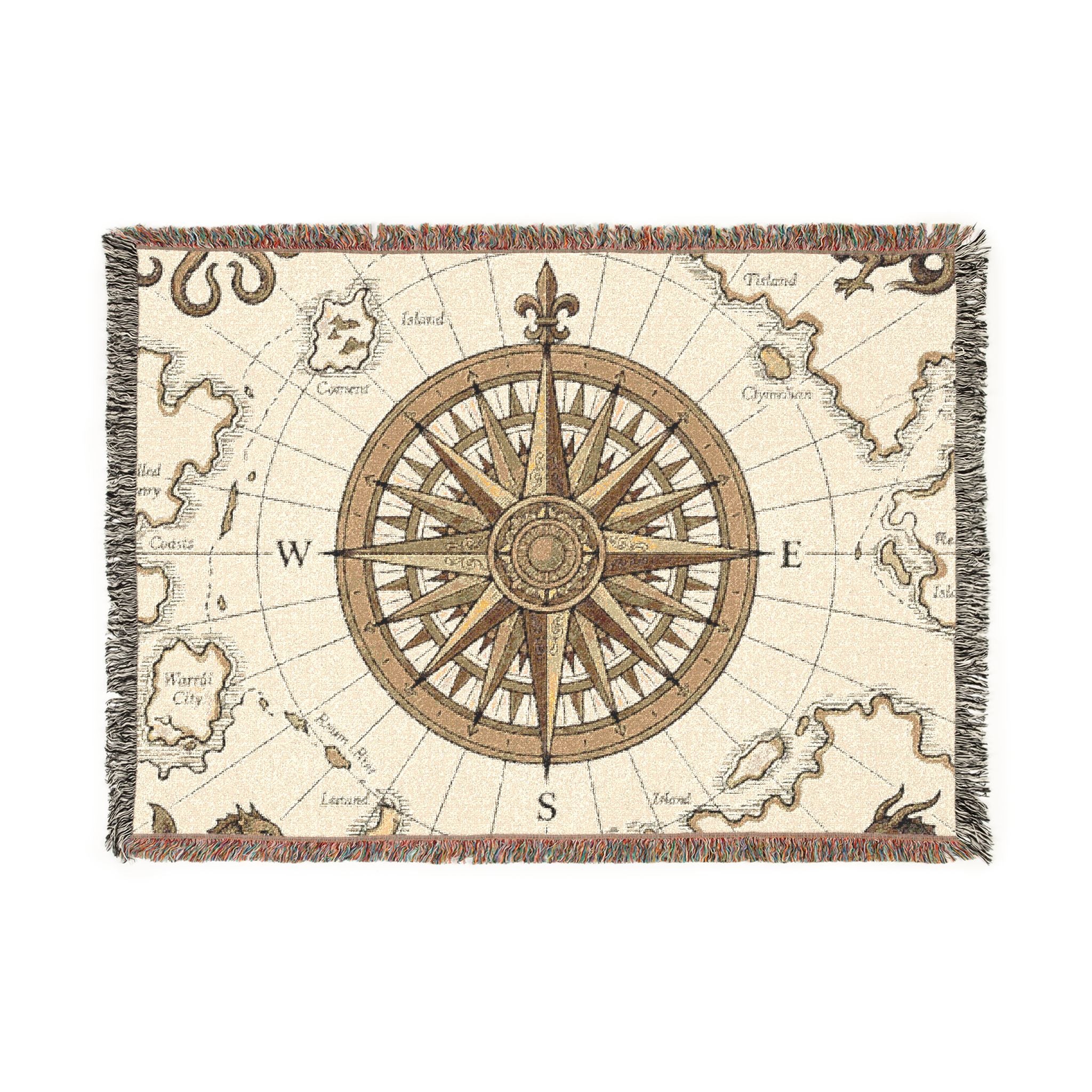 The Cartographer's Chart — Woven Throw Blanket