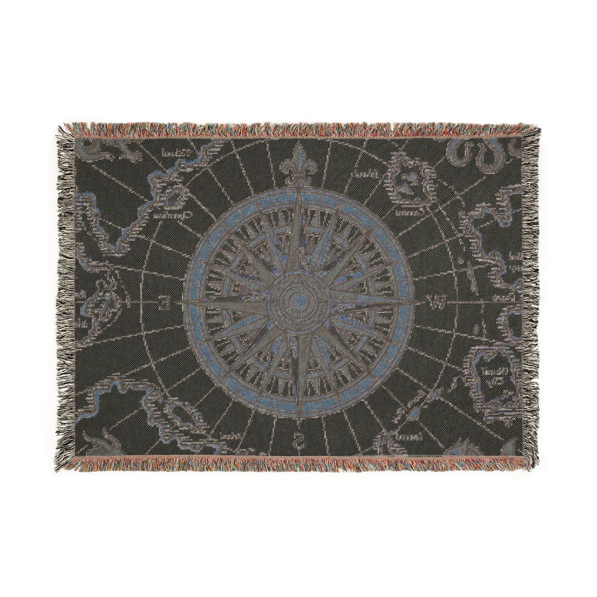 The Cartographer's Chart — Woven Throw Blanket