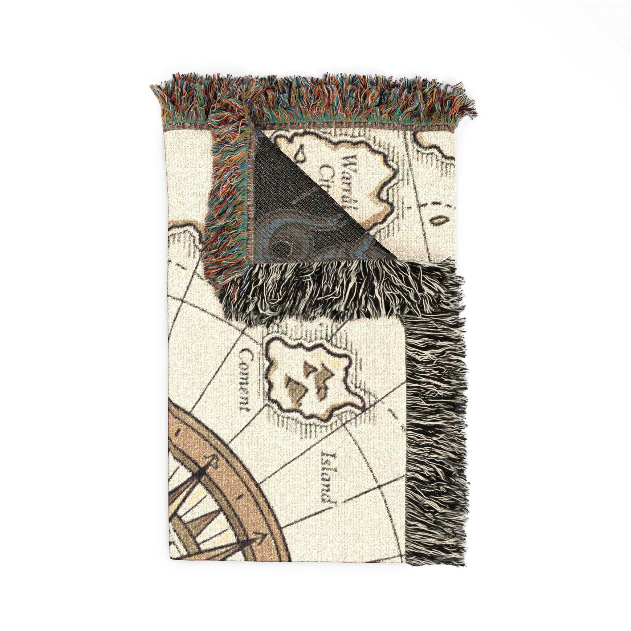 The Cartographer's Chart — Woven Throw Blanket