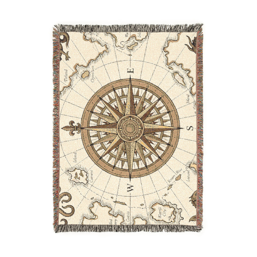 The Cartographer's Chart — Woven Throw Blanket