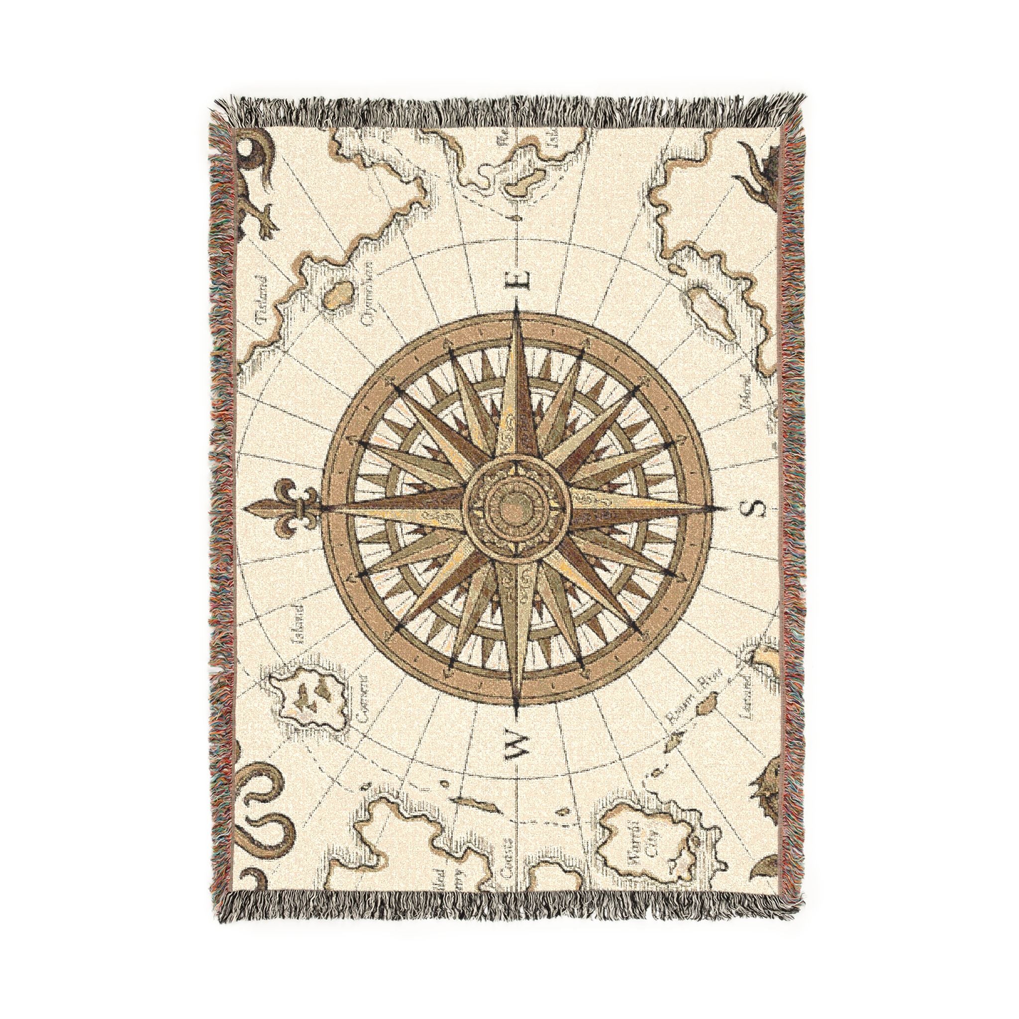 The Cartographer's Chart — Woven Throw Blanket